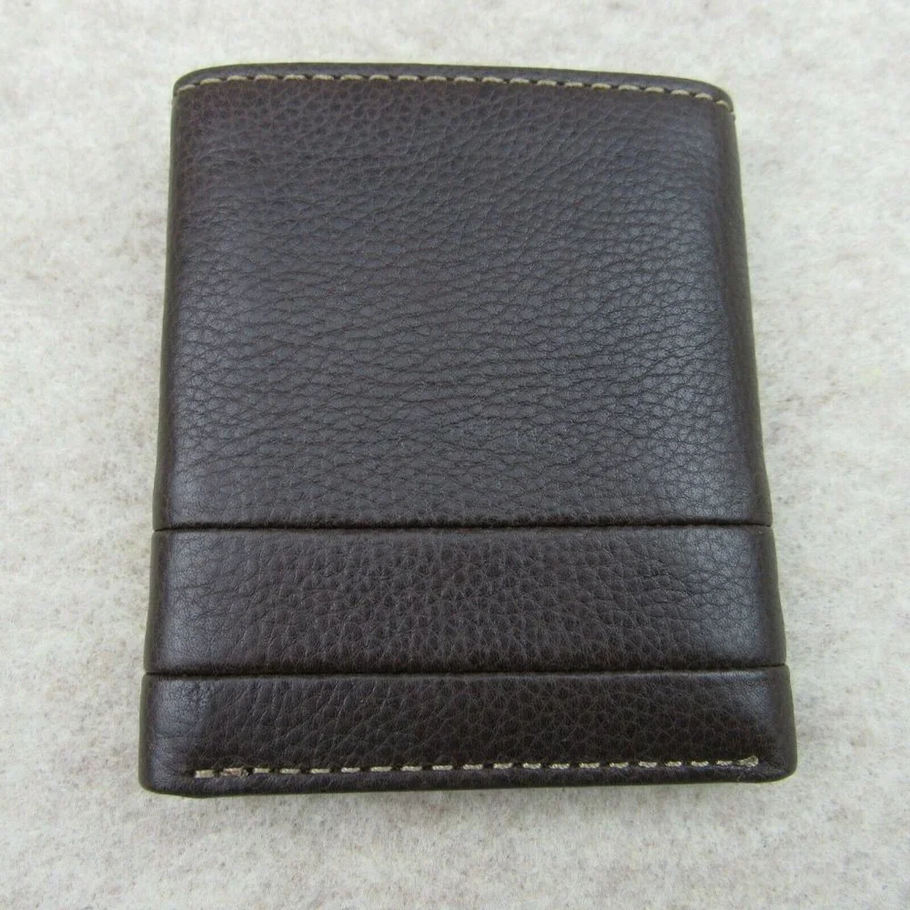 Fossil Lufkin Trifold Brown Leather Mens Wallet - Picture 5 of 10